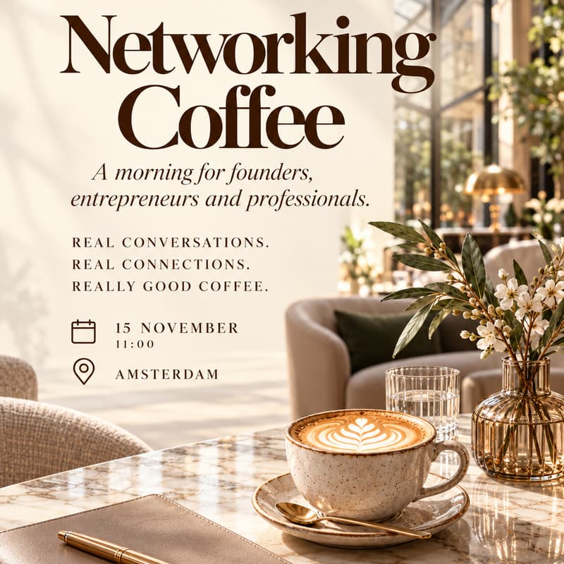 Cover Image for Networking Coffee โ Meet Founders, Entrepreneurs & Professionals