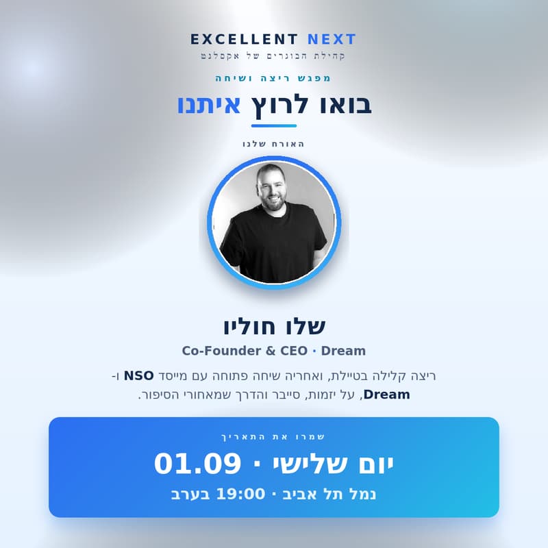 Cover Image for Excellent Next - Shalev Hulio