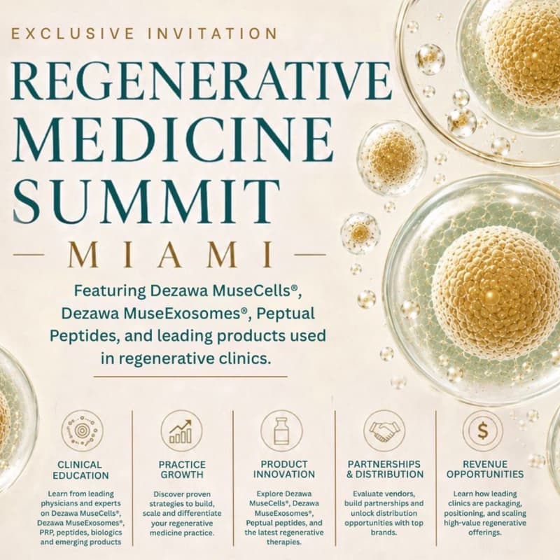 Cover Image for Regenerative Medicine Summit Miami: Grow and Scale a leading Regenerative Medicine Practice