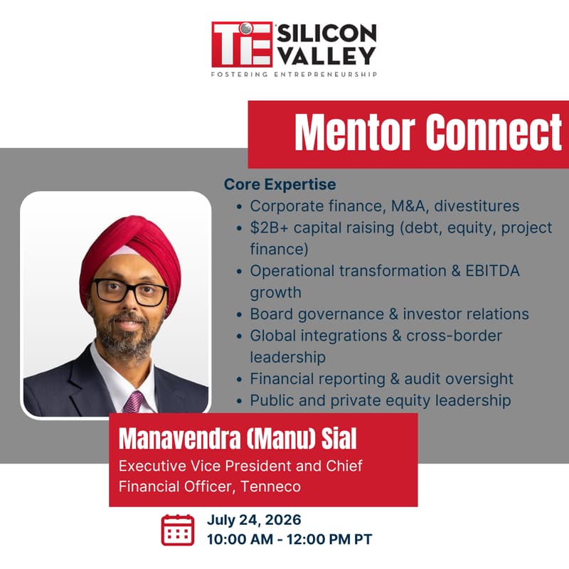 Cover Image for Mentor Connect: 1:1 Founder Sessions Featuring Manavendra (Manu) Sial (In-Person)
