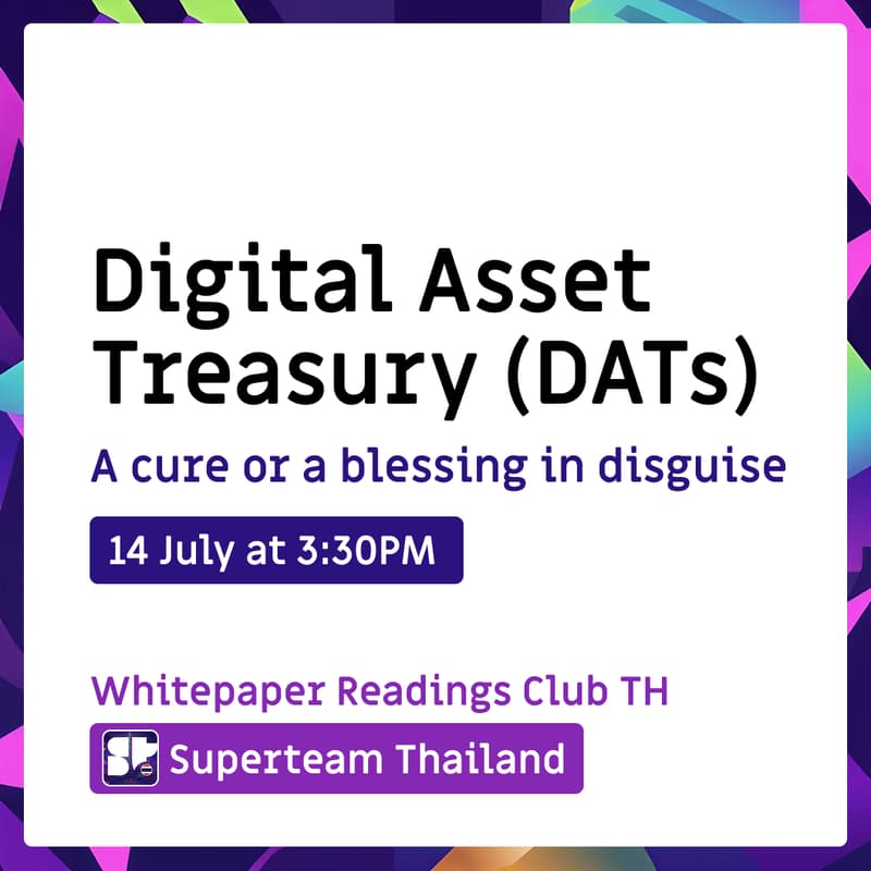Cover Image for Whitepaper TH: DATs (Digital Asset Treasuries) - A Curse?