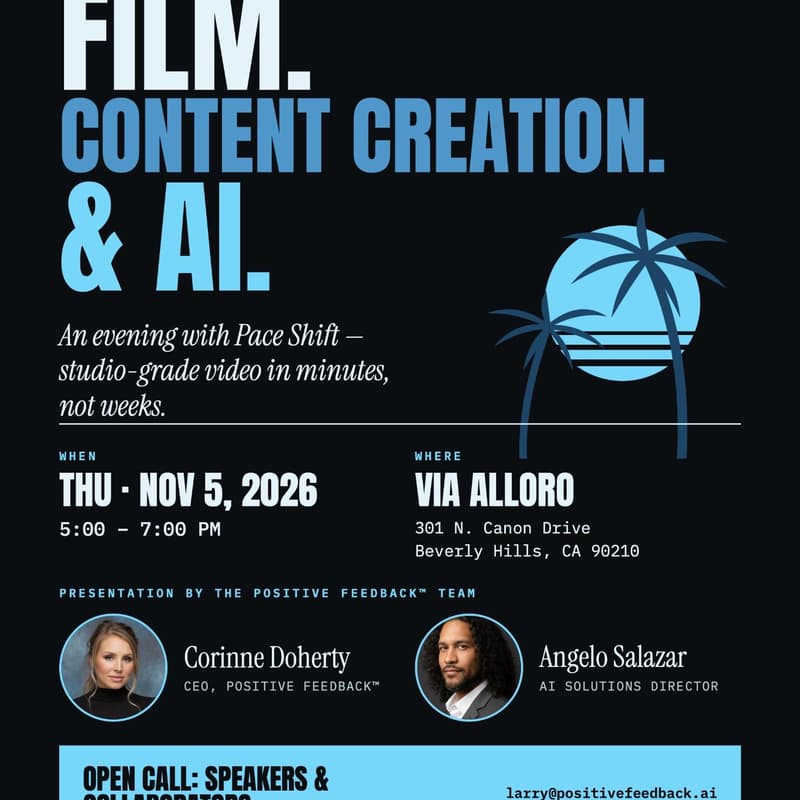 Cover Image for FILM. CONTENT CREATION. & AI. An Evening with Pace Shift