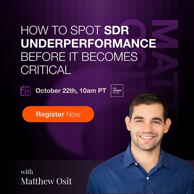 Cover Image for How to Spot SDR Underperformance Before It Becomes Critical