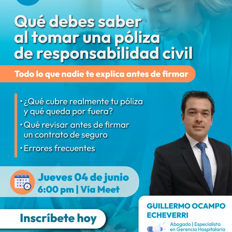 Cover Image for MASTER CLASS - ¿Qué debes saber al tomar una póliza de responsabilidad civil?