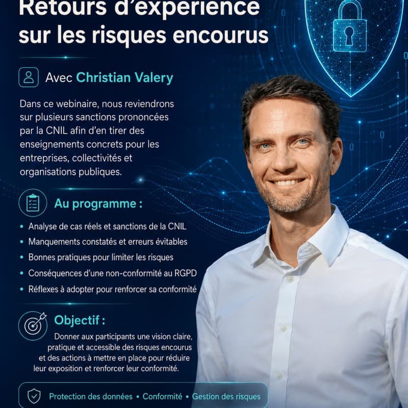 Cover Image for Webinaire RGPD – Retours d’expérience sur les risques encourus