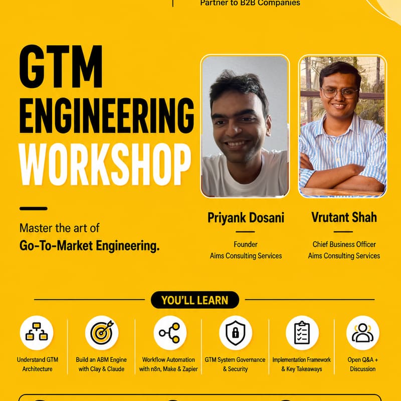 Cover Image for GTM Engineering Workshop: Building Modern GTM Systems with AI & Automation