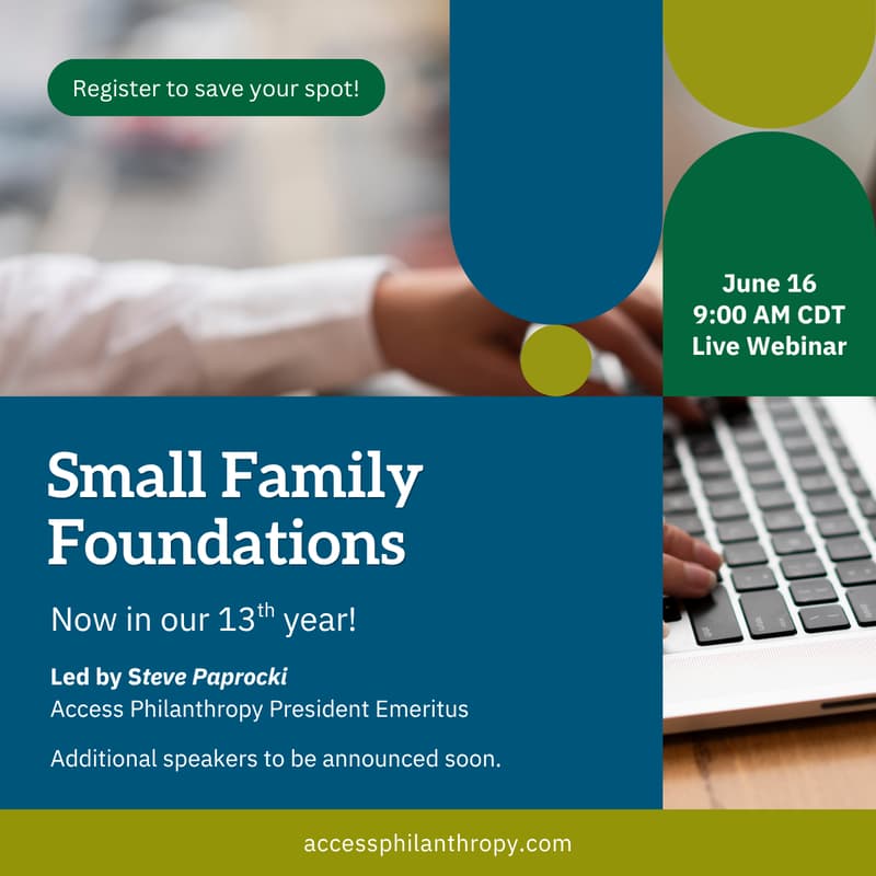 Cover Image for Small Family Foundation Workshop