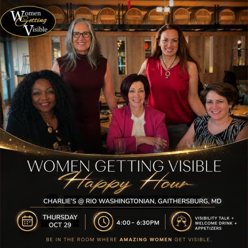 Cover Image for Women Getting Visible on Tour 🥂 DMV Happy Hour for Women Entrepreneurs, Creators, & Speakers
