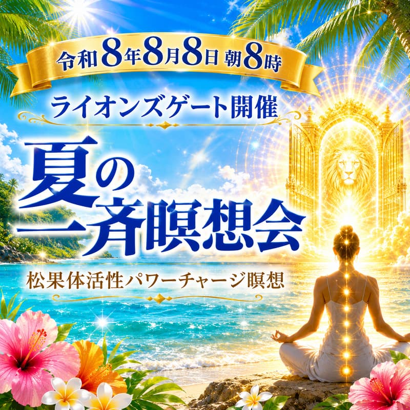 Cover Image for 夏の一斉瞑想会＜松果体活性パワーチャージ瞑想＞