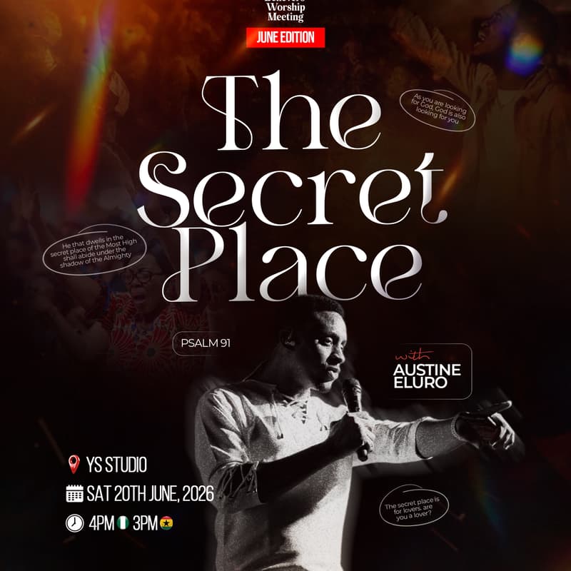 Cover Image for The Secret Place - Believers' Worship Meeting - June 2026 Edition