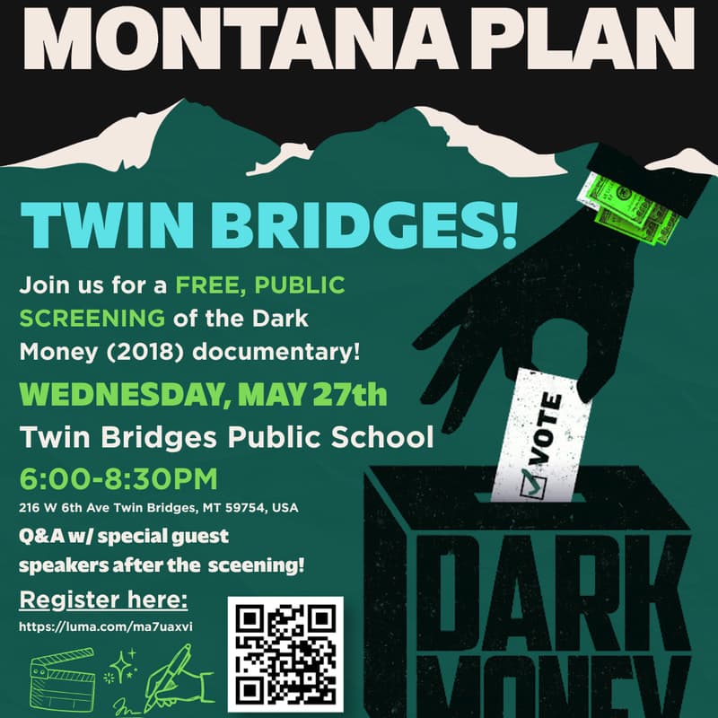 Cover Image for Dark Money Screening Twin Bridges