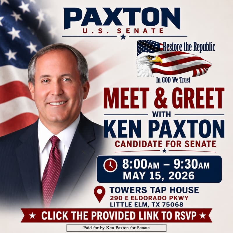 Cover Image for Meet & Greet With Ken Paxton