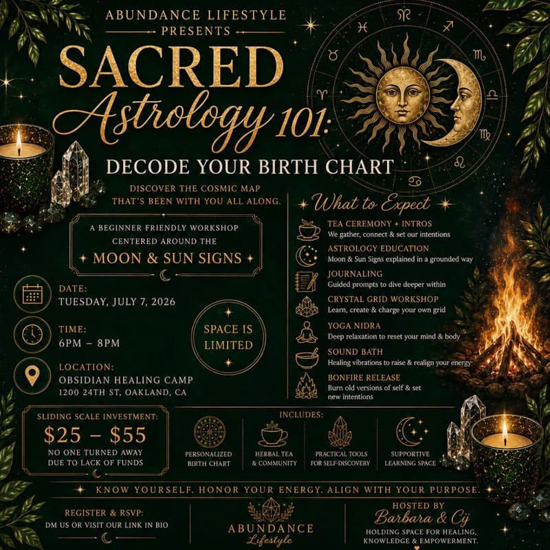 Cover Image for 🌕 Sacred Astrology 101: Decode Your Birth Chart 🌕