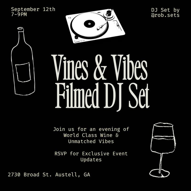 Cover Image for Vines & Vibes | Live DJ Set & World Class Wines