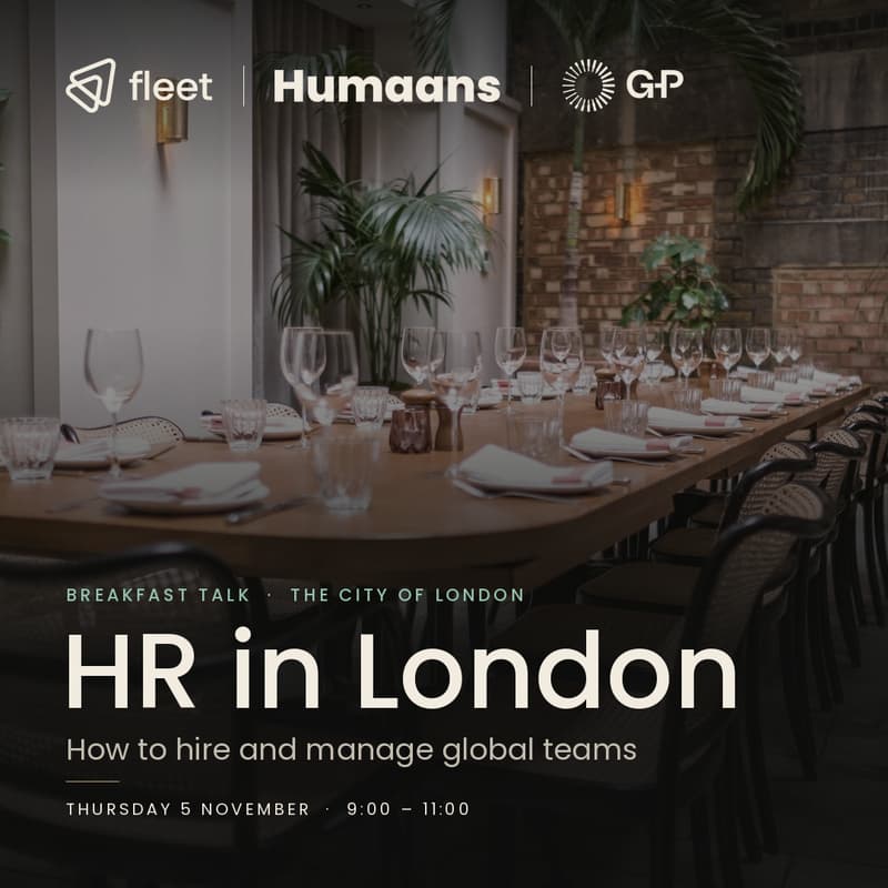 Cover Image for HR in London: Breakfast with Fleet, Humaans & G-P