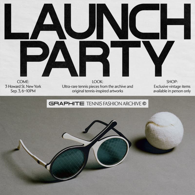 Cover Image for Graphite Tennis Fashion Archive Launch Party