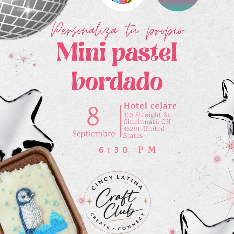 Cover Image for Personaliza tu propio Mini pastel bordado 🍰🧁