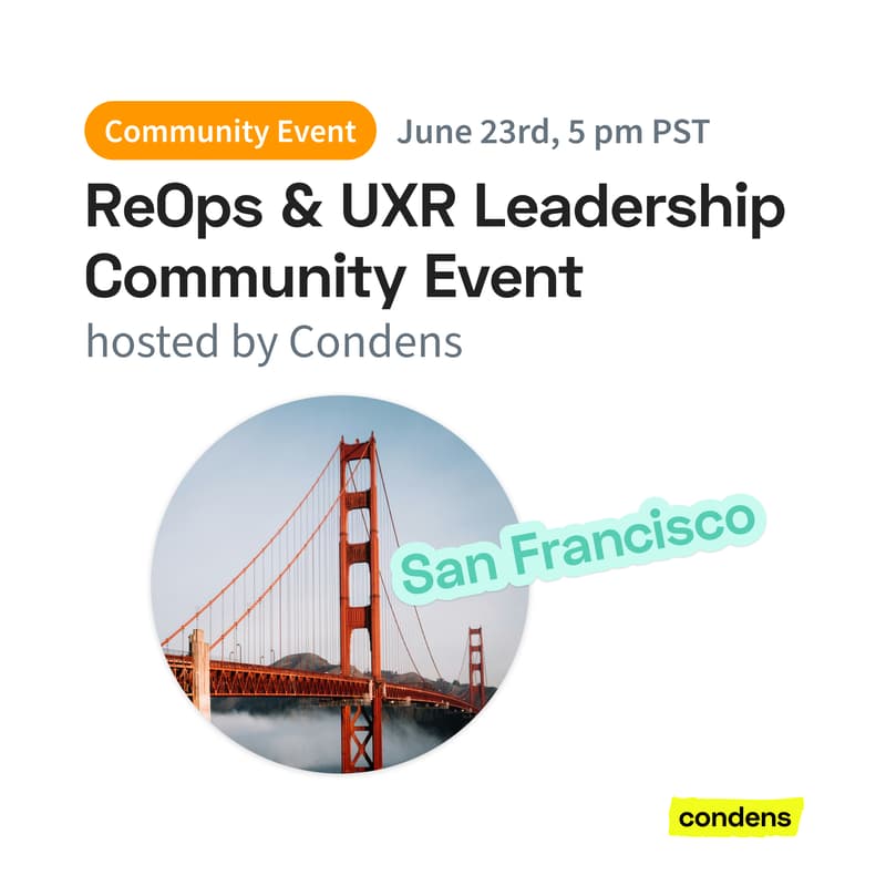 Cover Image for ResearchOps & UXR Leadership Community Event | San Francisco