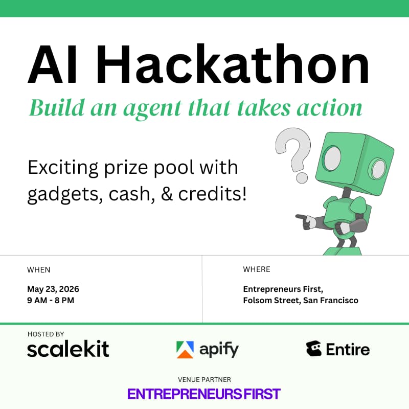 Cover Image for Scalekit x Apify x Entire.io Hackathon - Build Day SF