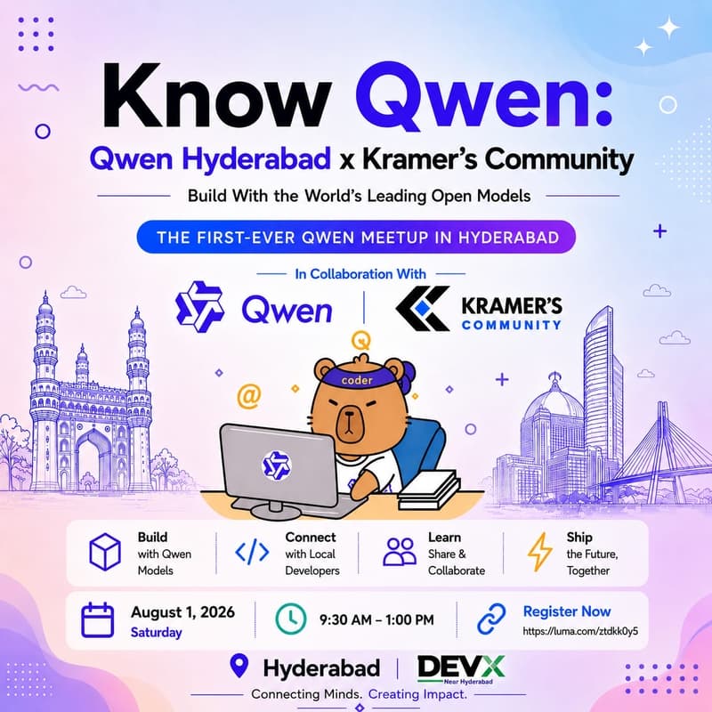 Cover Image for Know Qwen: Qwen Hyderabad x Kramer's Community