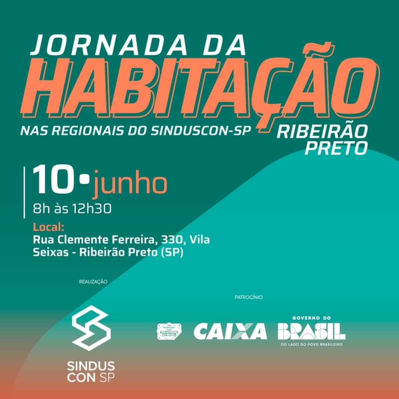 Cover Image for Jornada da Habitação nas Regionais do SindusCon-SP | Ribeirão Preto - SP