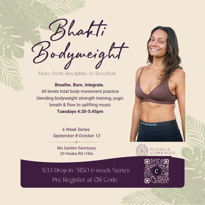 Cover Image for Bhakti Bodyweight with Nicole (9/8-10/13)