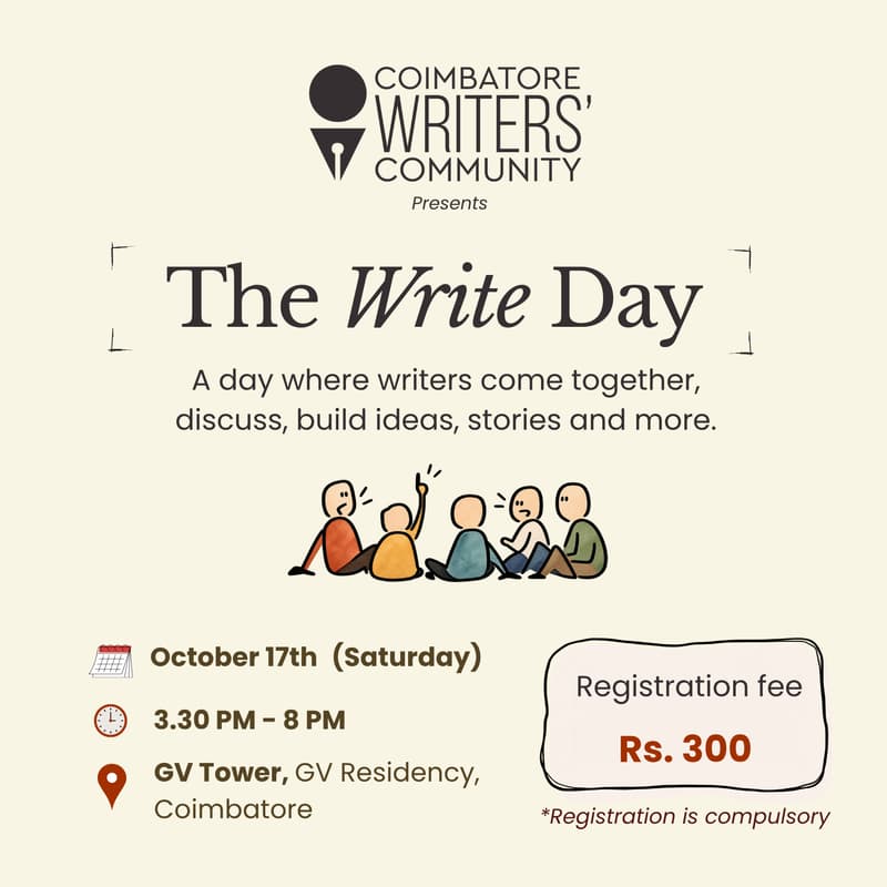 Cover Image for The Write Day by Coimbatore Writers' Community
