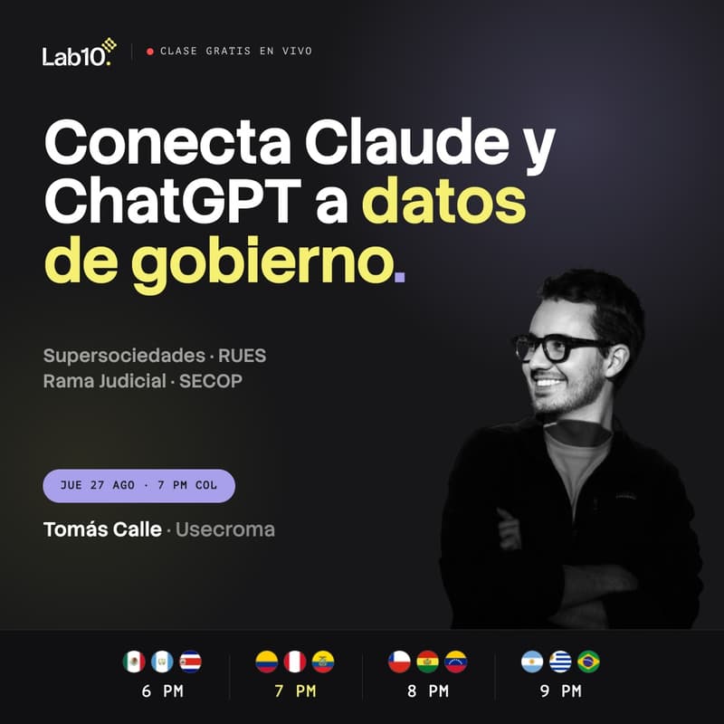 Cover Image for Conecta Claude y ChatGPT a datos del gobierno.