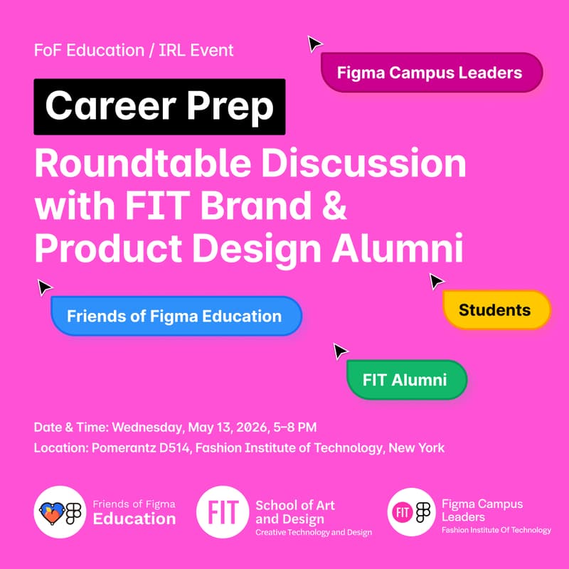 Cover Image for Roundtable Discussion with FIT Brand & Product Design Alumni (ONLY FIT Students)