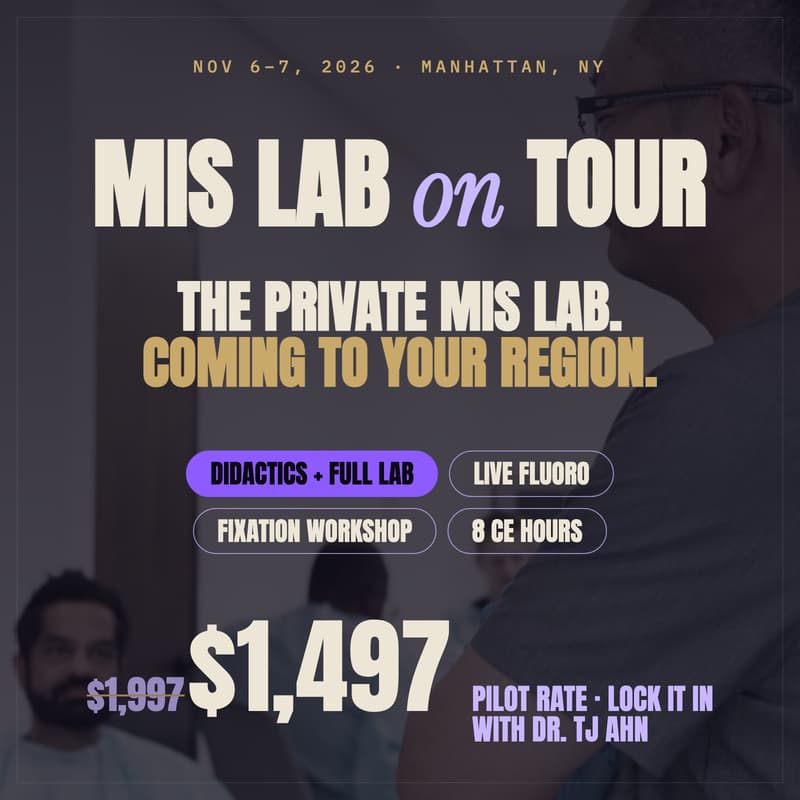 Cover Image for MIS Lab on Tour | Manhattan: The Private MIS Foot Surgery Lab with Dr. TJ Ahn
