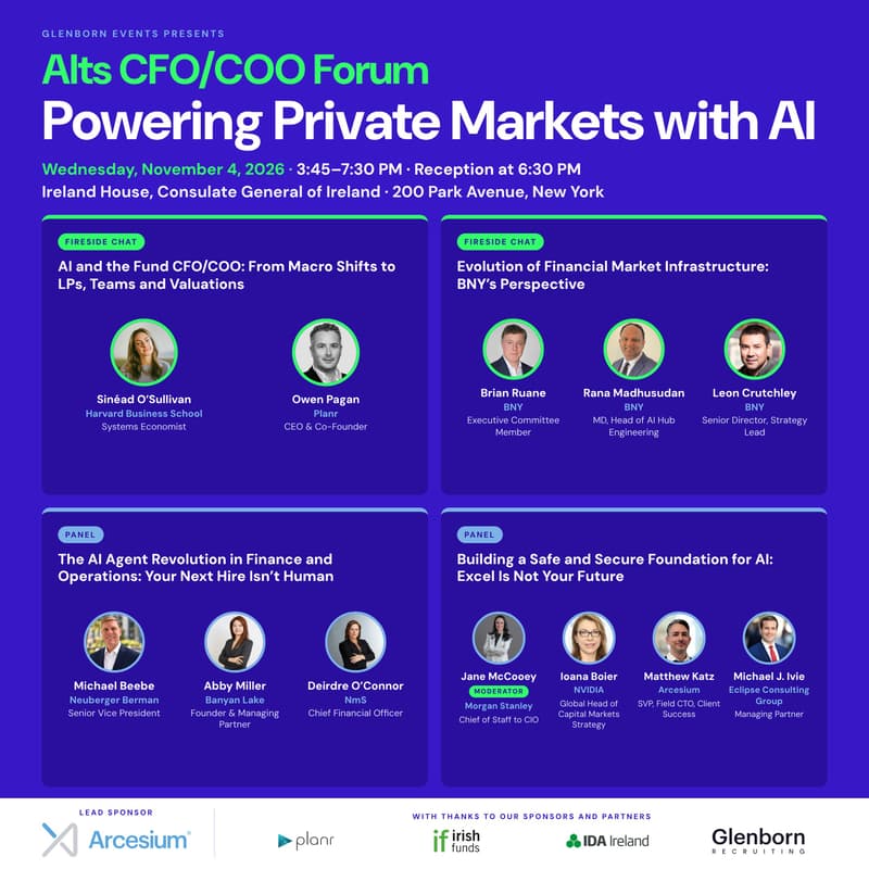 Cover Image for Powering Private Markets with AI - the CFO & COO summit for transformation and scale
