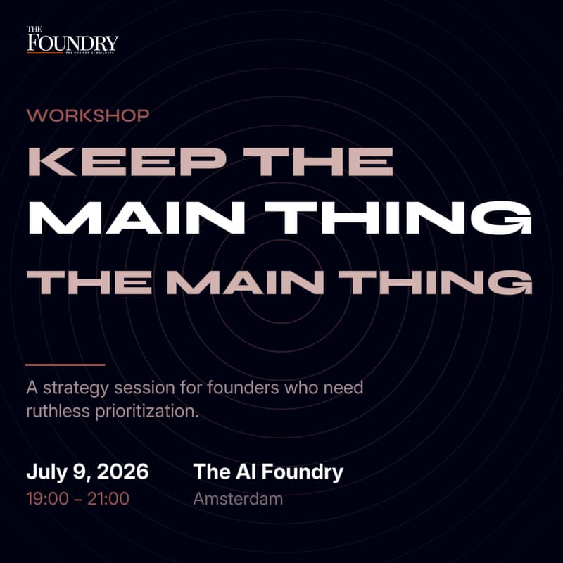 Cover Image for ''Keep The Main Thing The Main Thing'' - The Foundry Workshop