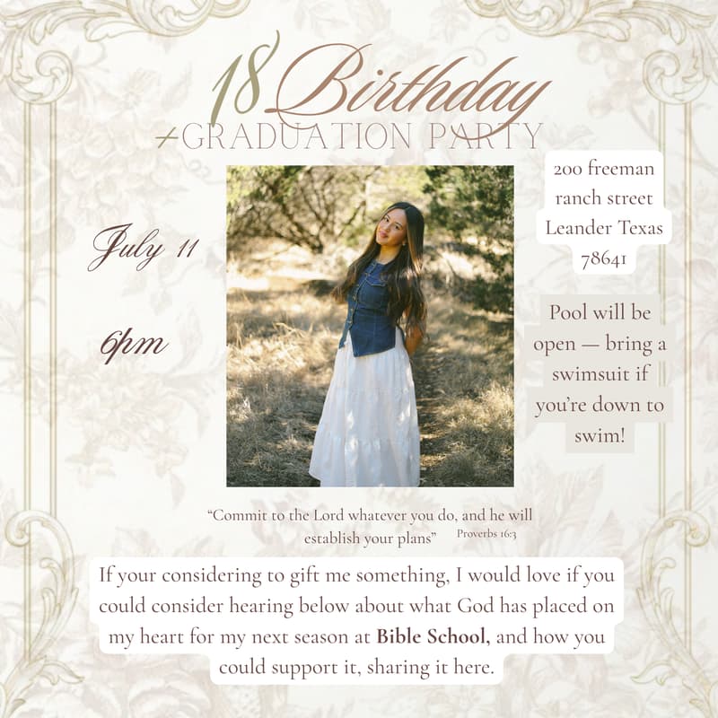 Cover Image for 18th Birthday + Graduation Party