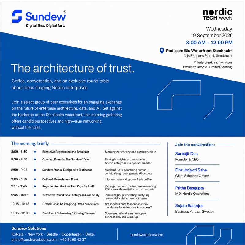 Cover Image for Sundew Solutions: The Architecture of Trust — An Exclusive Executive Roundtable Breakfast
