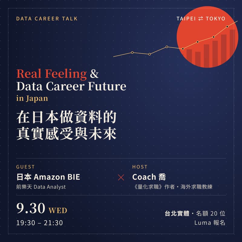 Cover Image for 【海外求職小聚】日本 Data 職涯的真實感受|Real Feeling & Data Career Future in Japan