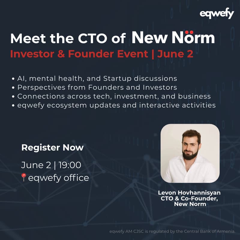 Cover Image for Meet the CTO of New Norm | Investor & Founder Event