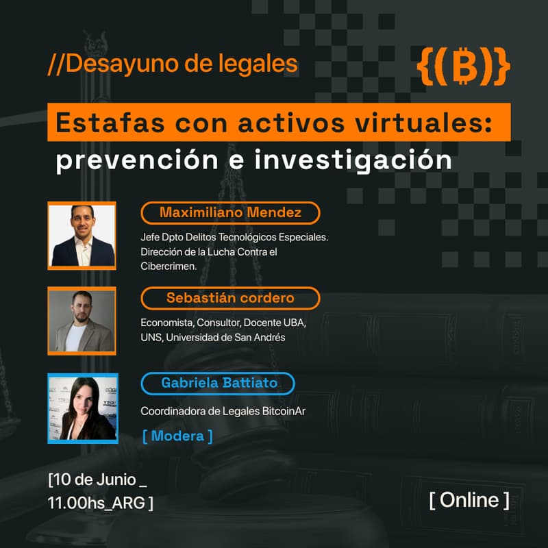 Cover Image for ☕️⚖️ Desayuno de Legales | Estafas con activos virtuales: prevención e investigación