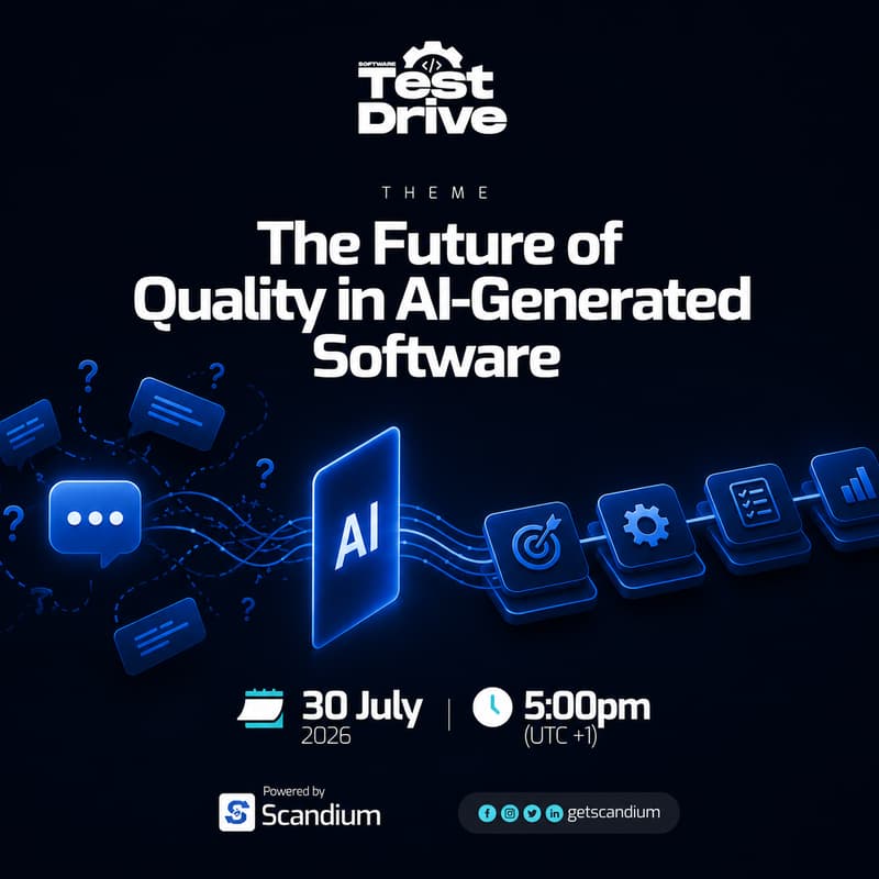 Cover Image for Software Test Drive (July 2026 Edition): The Future of Quality in AI-Generated Software