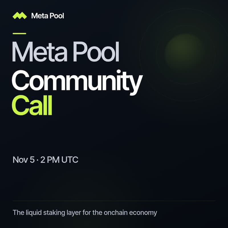 Cover Image for Meta Pool - Community Call
