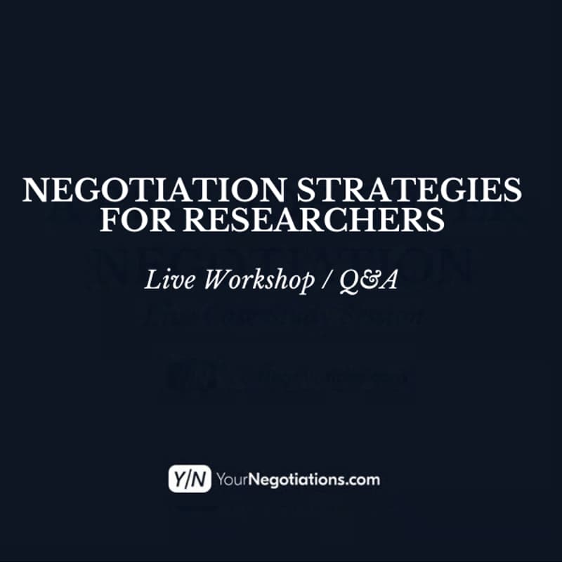 Cover Image for Negotiation Strategies For Researchers