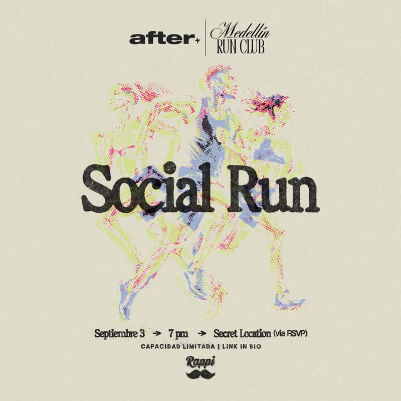 Cover Image for AFTER x The Medellín Run Club — NIGHT SOCIAL RUN🌜(SECRET LOCATION)