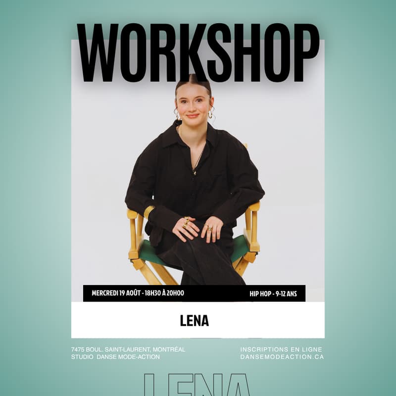 Cover Image for Lena - Workshop Hip Hop Choreo - 12 ans et moins