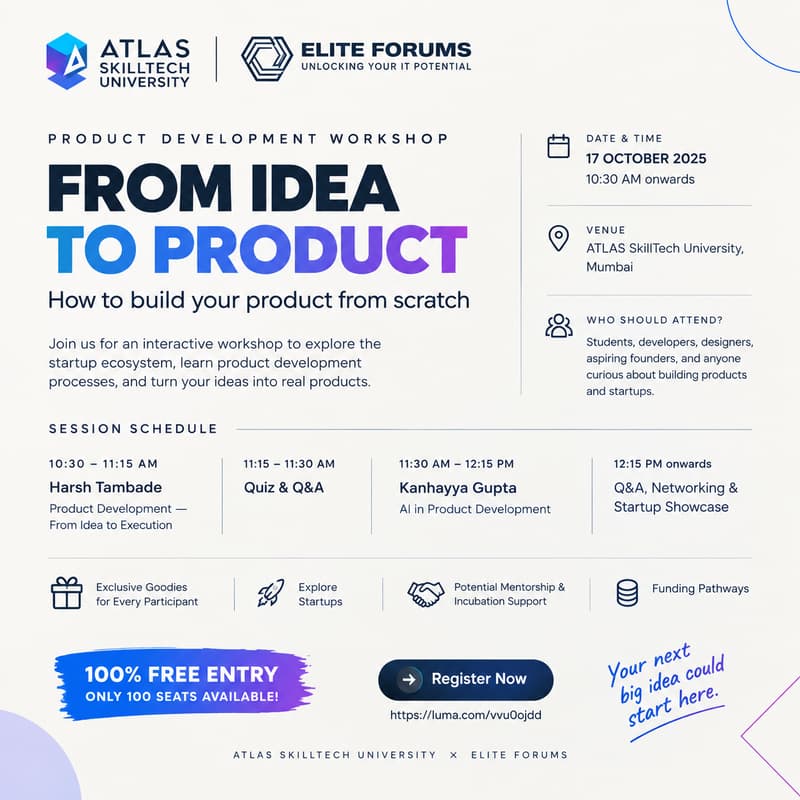Cover Image for From Idea to Product 🚀 | Product Development Workshop