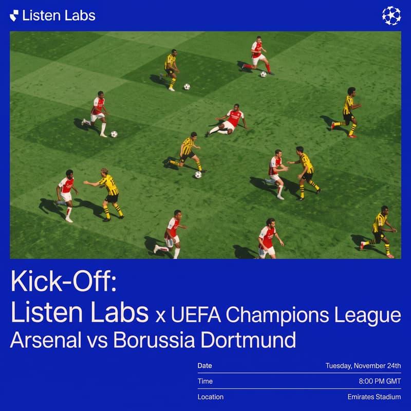 Cover Image for Kick-Off: Listen Labs x Champions League