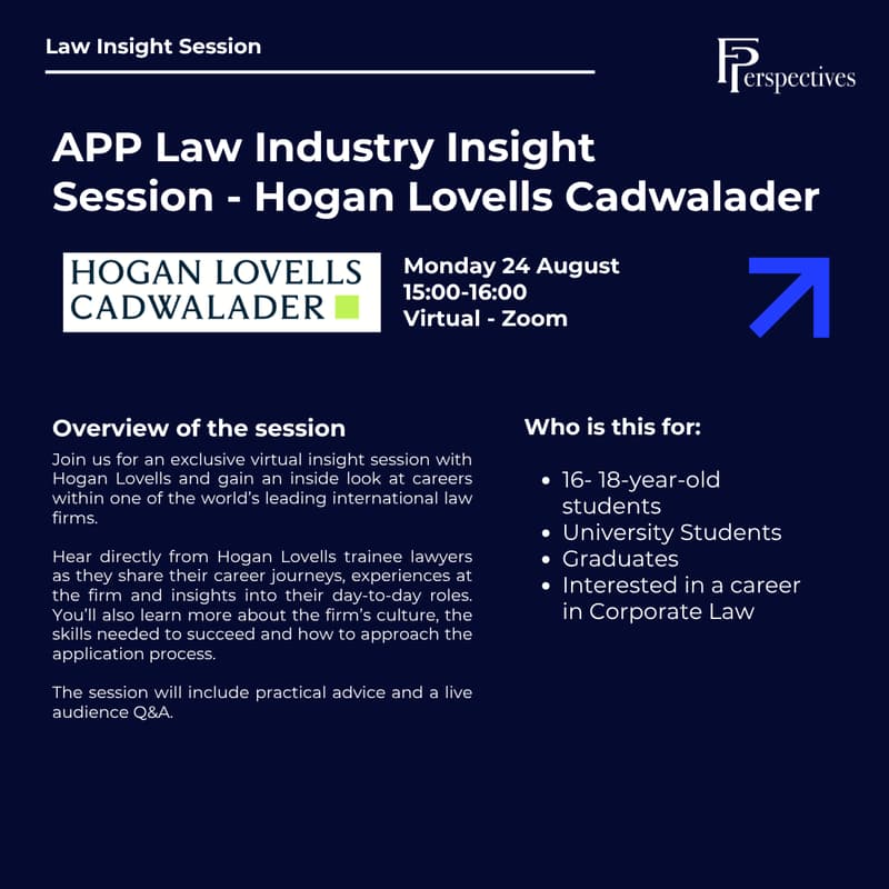 Cover Image for Law Industry Insight Session - Hogan Lovells Cadwalader
