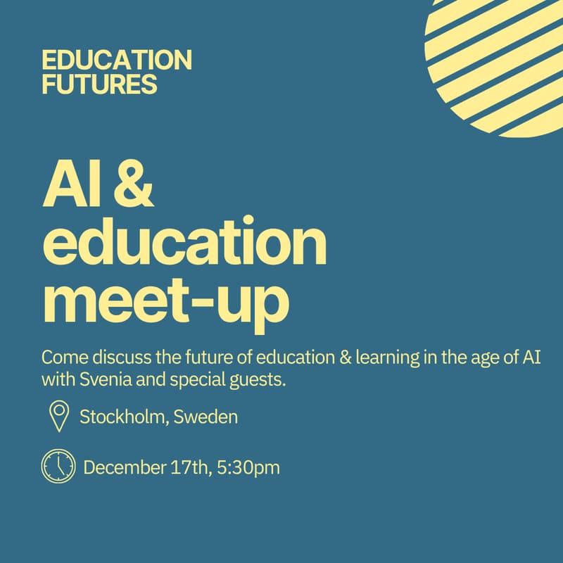 Cover Image for AI & education meet-up - Stockholm