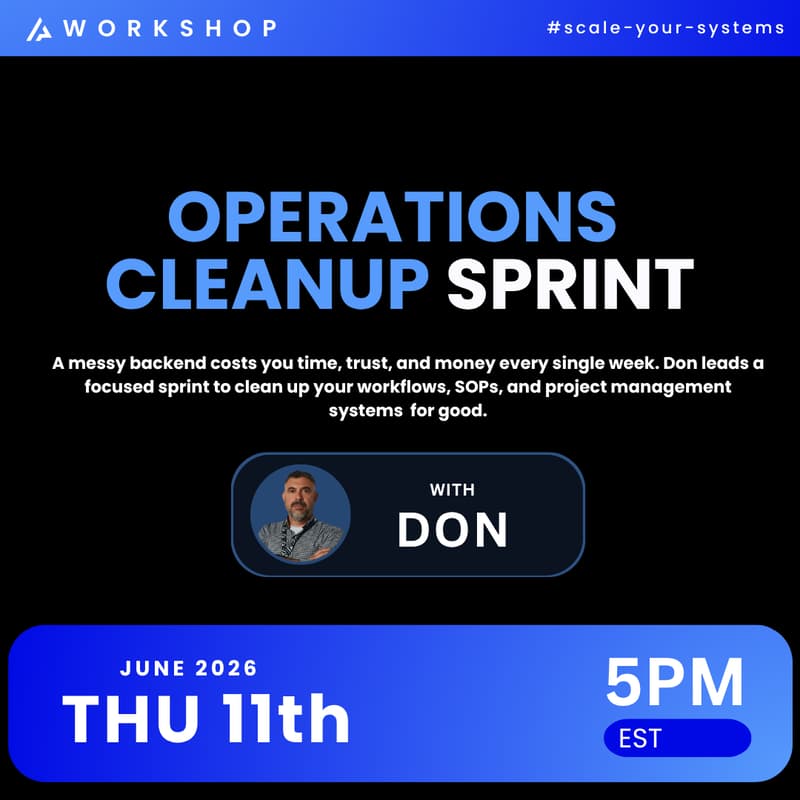 Cover Image for Operations Cleanup Sprint