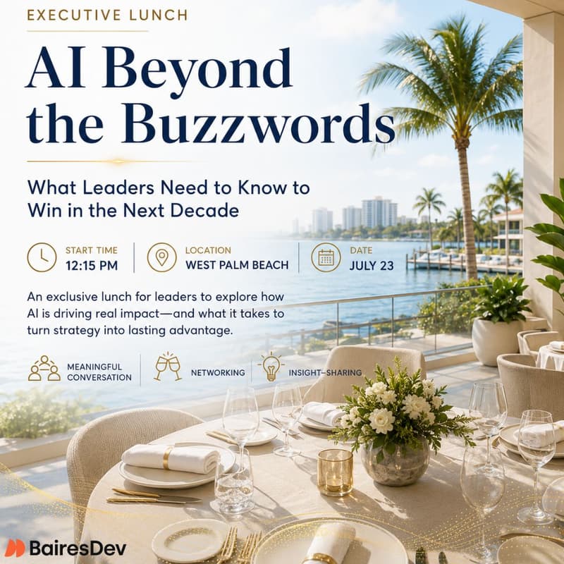 Cover Image for AI Beyond the Buzzwords: What Leaders Need to Know to Win in the Next Decade (Lunch Edition)