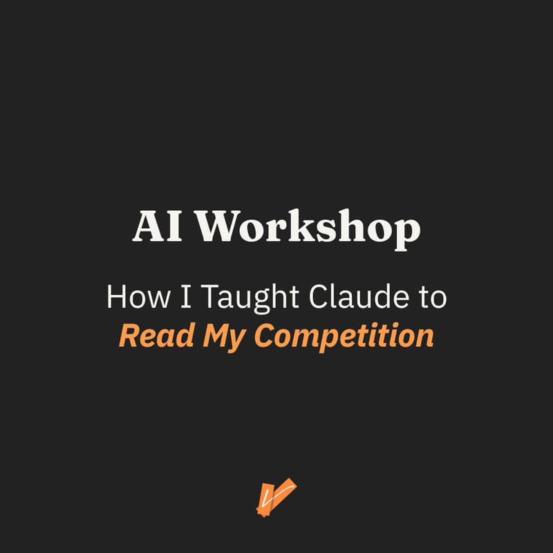 Cover Image for AI for Small Business: How I Taught Claude to Read My Competition