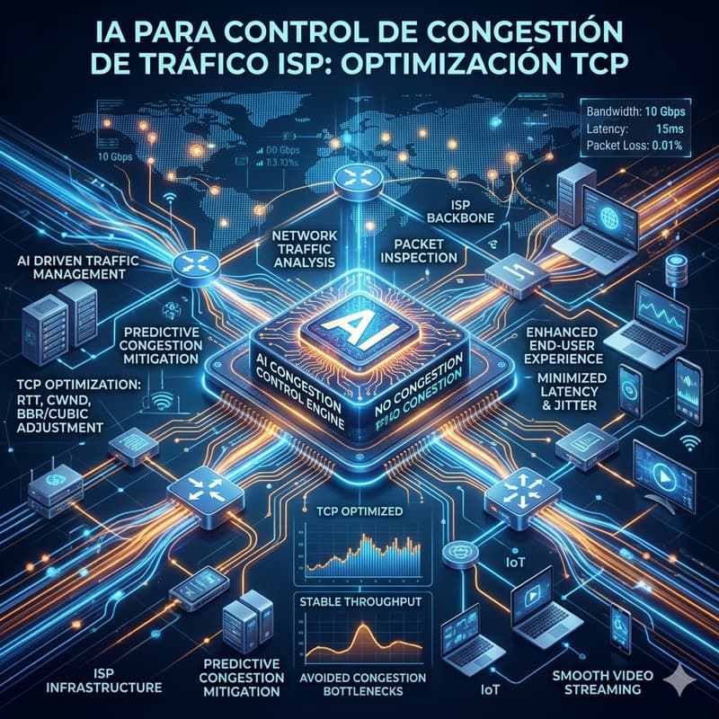 Cover Image for Optimización TCP e IA aplicada a control de la congestión.